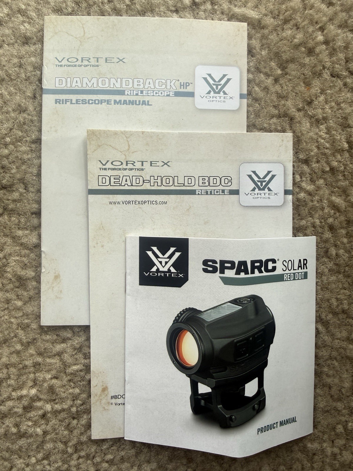 USED Vortex Diamondback HP 4-16x42mm & Piggyback Vortex Sparc Solar Optic Combo