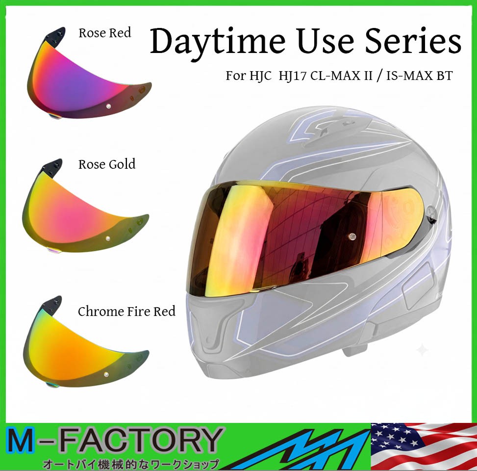 Fit HJC HJ17 CL-MAX II Helmet Pinlock Helmet Visor - Daytime Use Series Silver