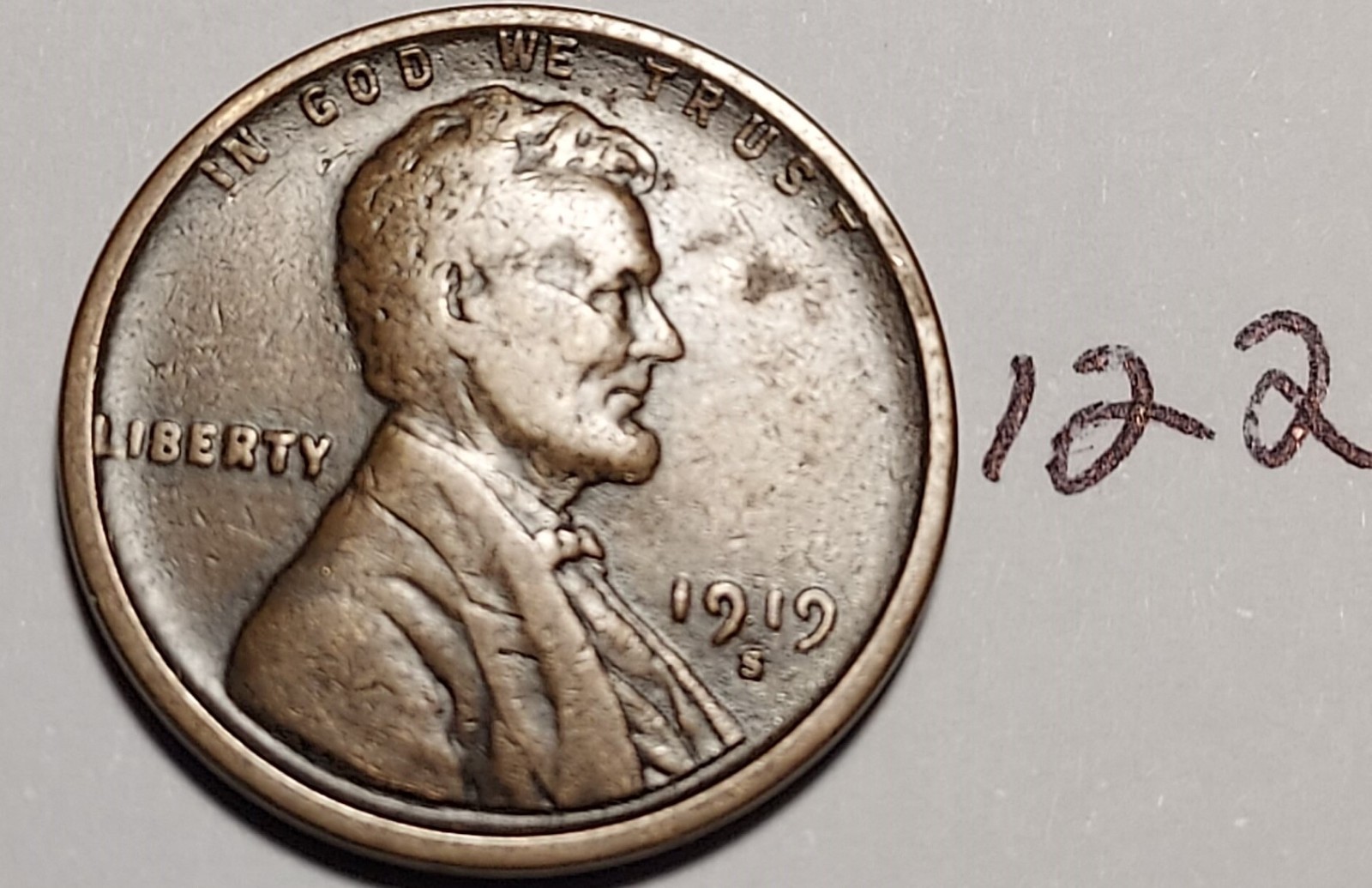 1919-S Lincoln Wheat Cent Fine #122