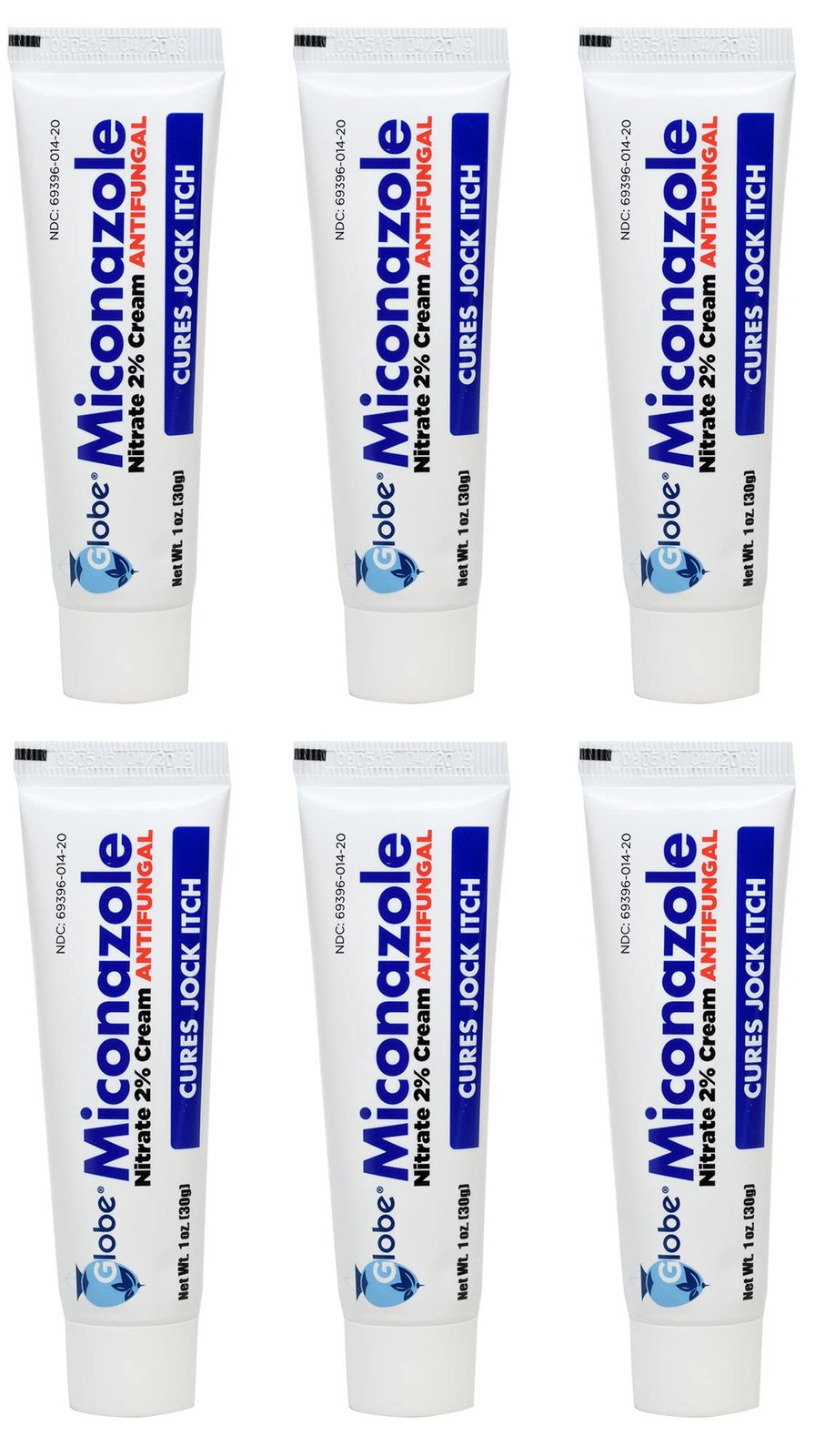 Miconazole Globe (6 Pack) 2% Nitrate Antifungal Cream, Cures Most...