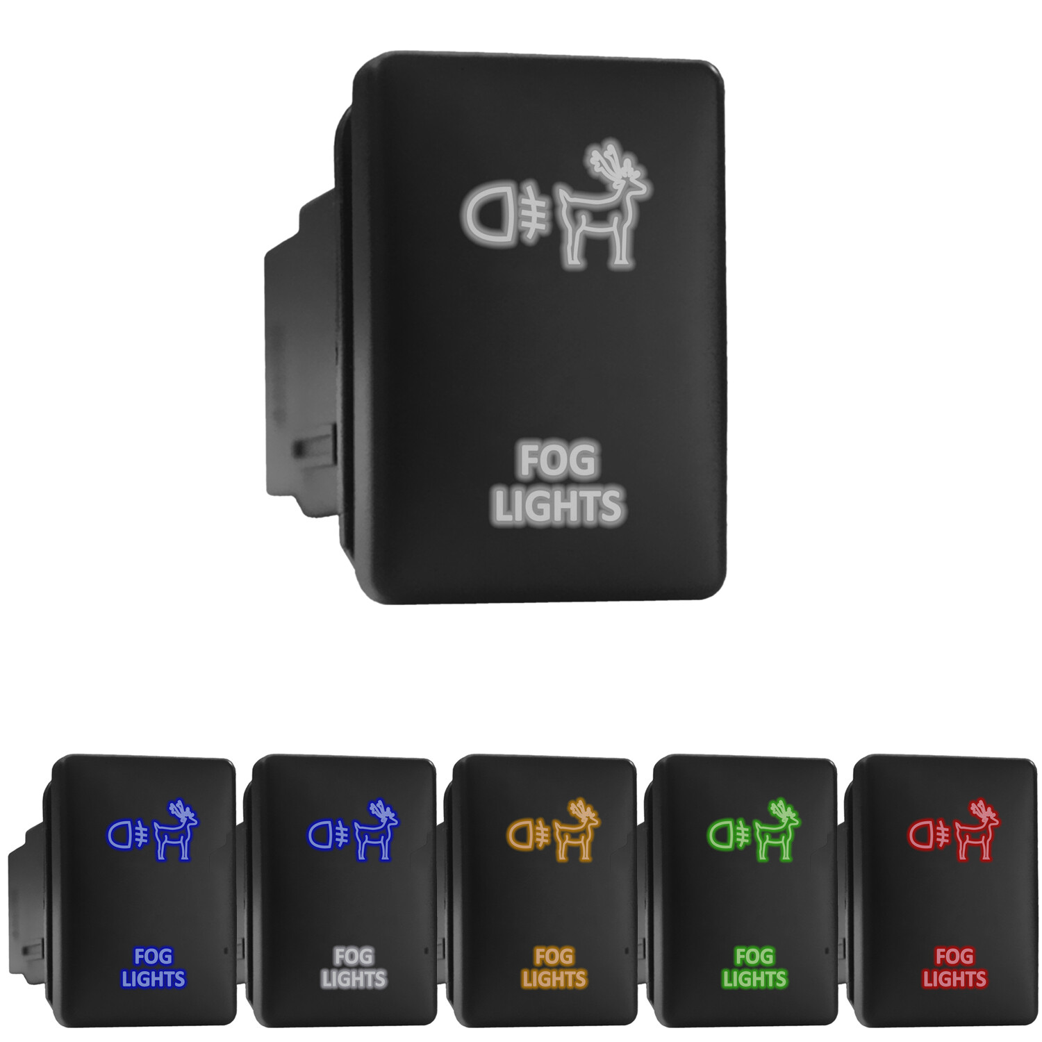 FOG LIGHTS Symbol - LED Backlit Push Button - Direct Replacement (Fit: TOYOTA)