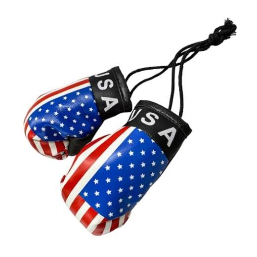 1 Pair Mini Boxing Gloves for Car Mirror, Novelty Miniature Punching Gloves Usa