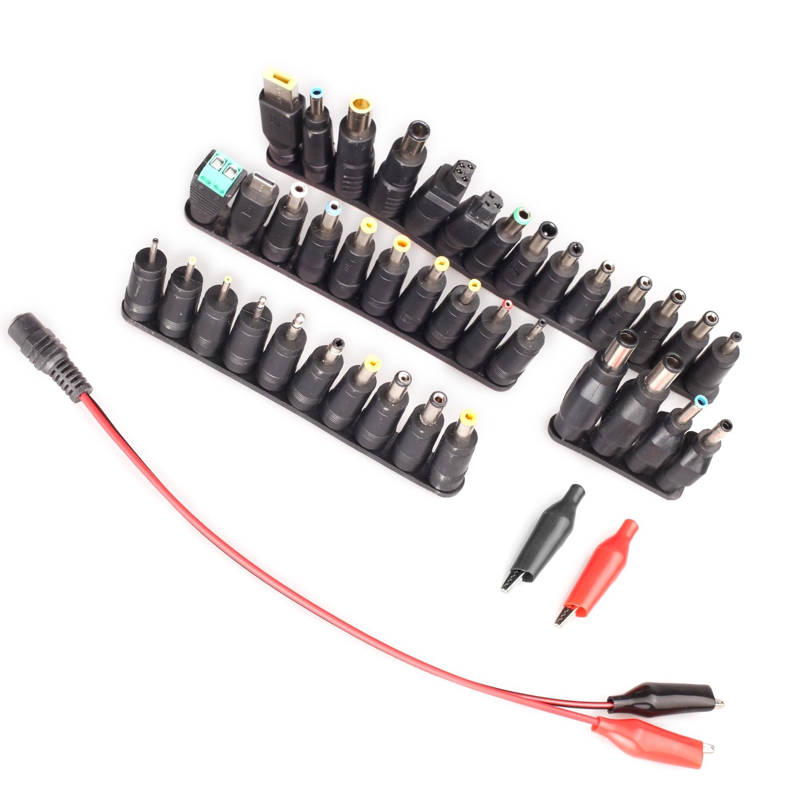 minidodoca Laptop DC Power Adapter Kits 41 41 Values Plug Kit, Black