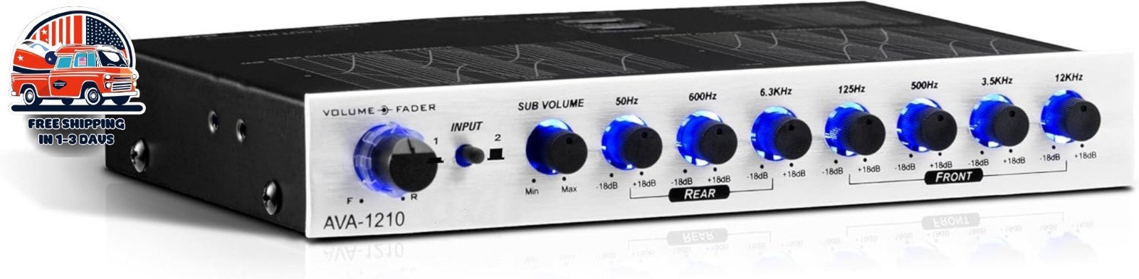 Ecualizador De Audio Para Automóvil De 7 Bandas Con Preamplificador US NUEVO