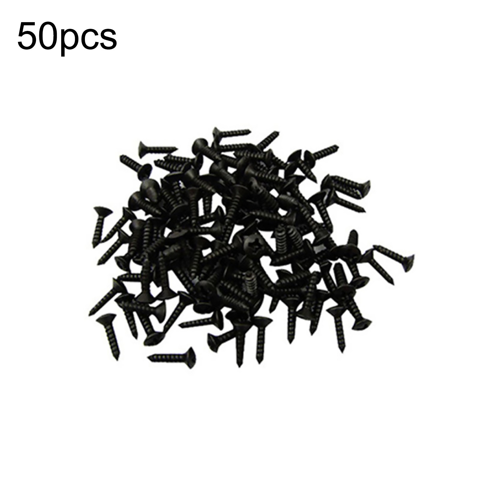 50Pcs Black Electric Guitar Bass Pickguard Screws For Fender Strat/Tele B