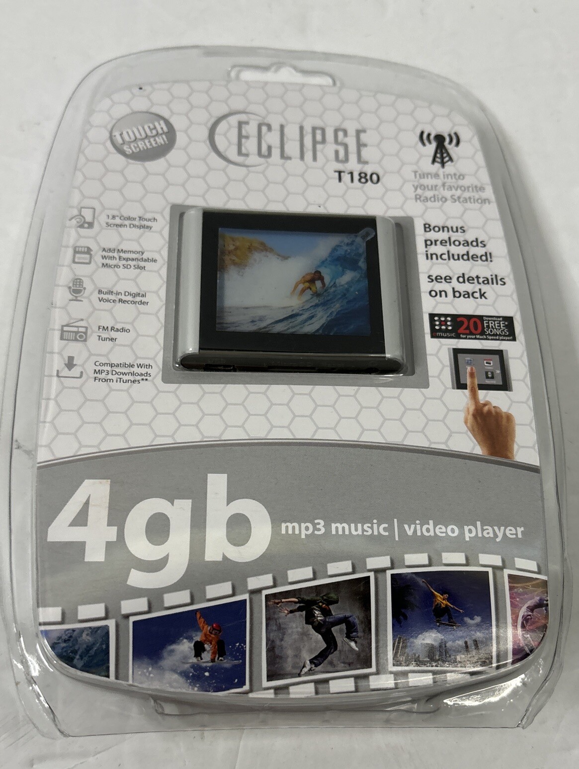 Eclipse T180 Silver (4 GB) Digital Media Player