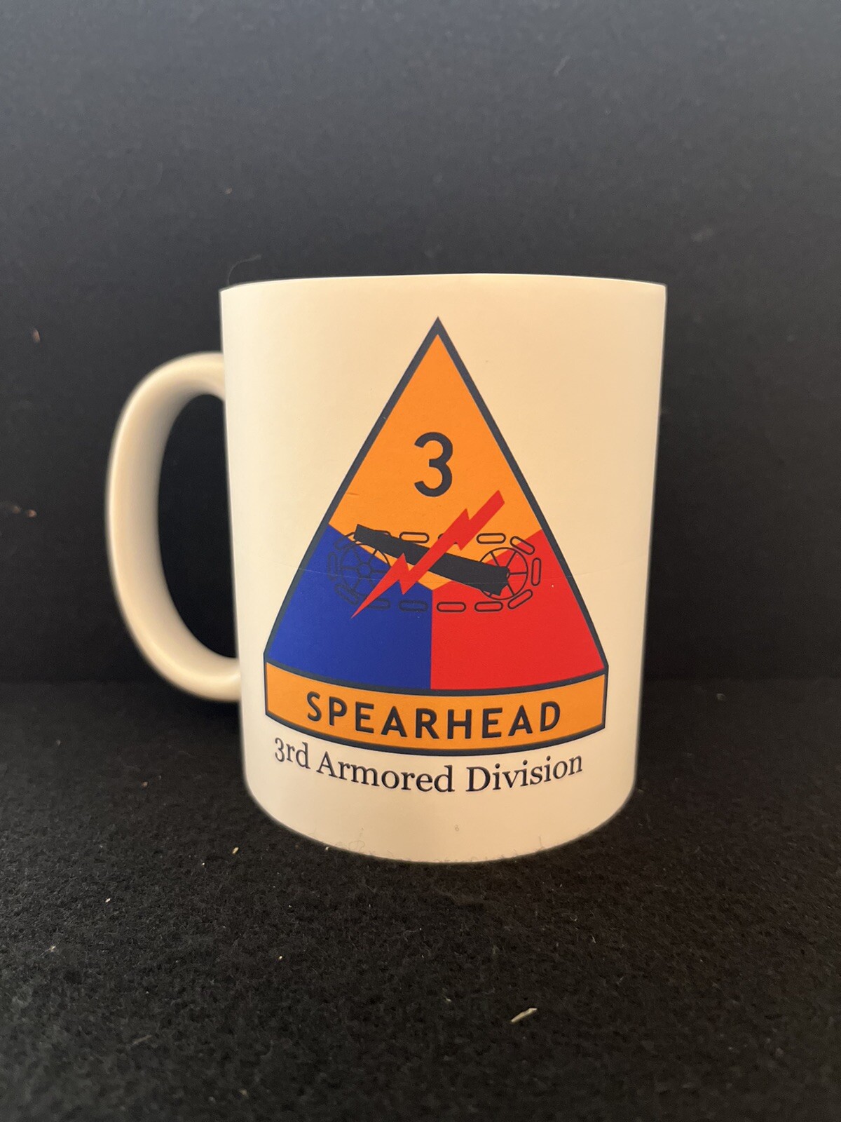 WW2 US ARMY 3rd Armored Division "Spearhead" Coffee Mug. World War II - MINT!!!