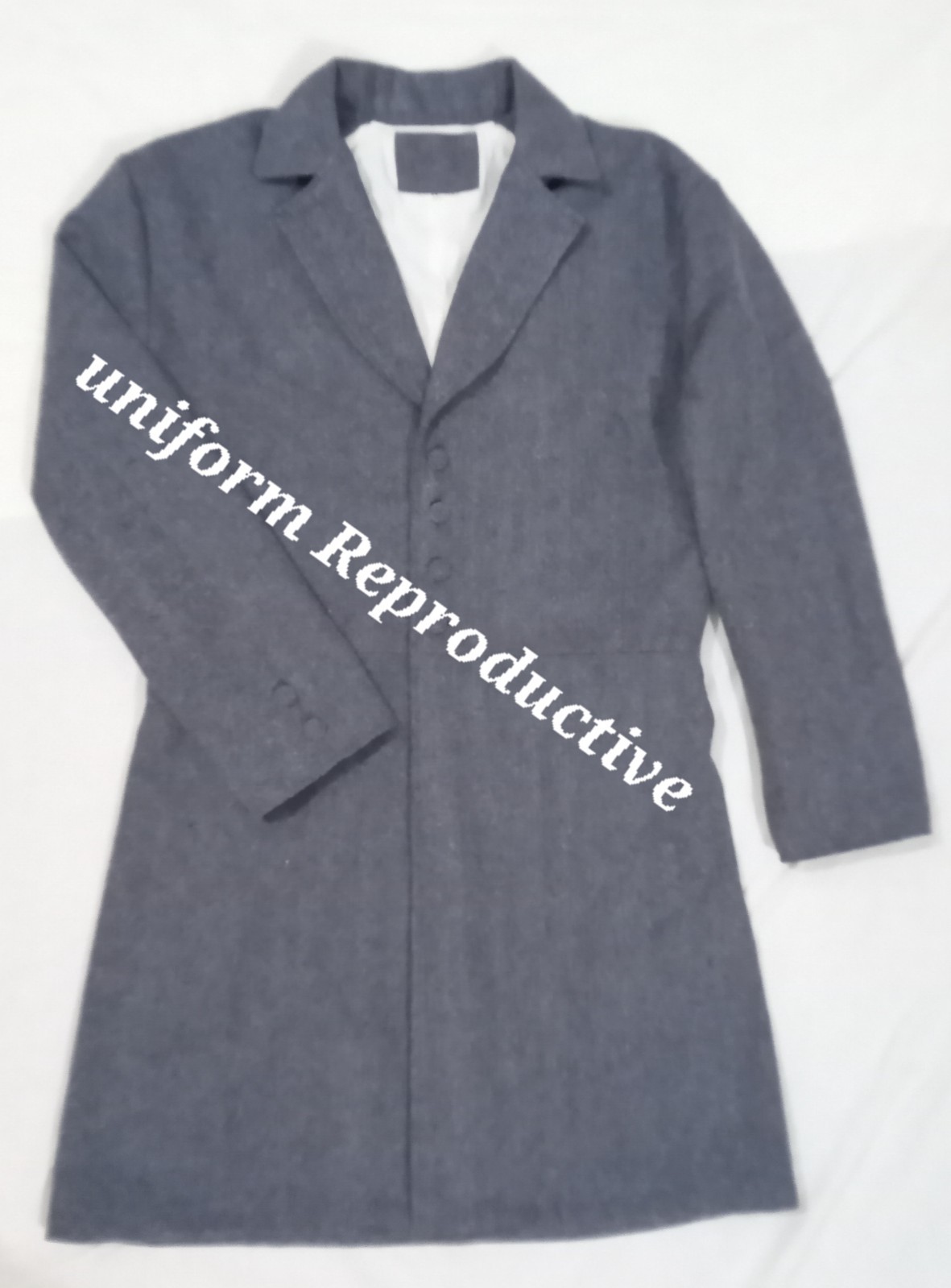 Civil War Confederate Frock Coat With Wool Cover Button  Back Folding  All Size