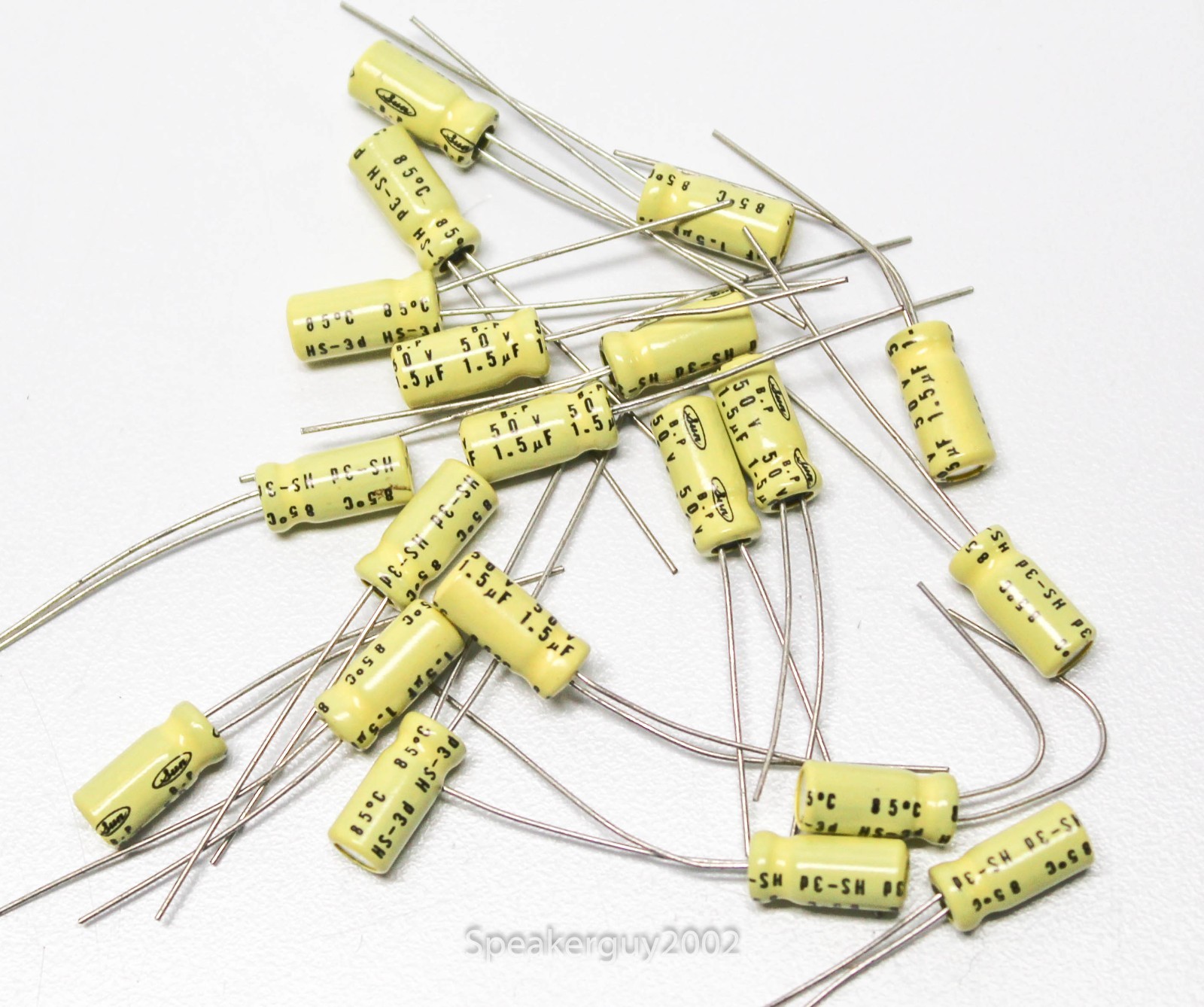 20 SUN Bi-Polar Radial Capacitors / 1.5 uf  50 VDC  -- C1