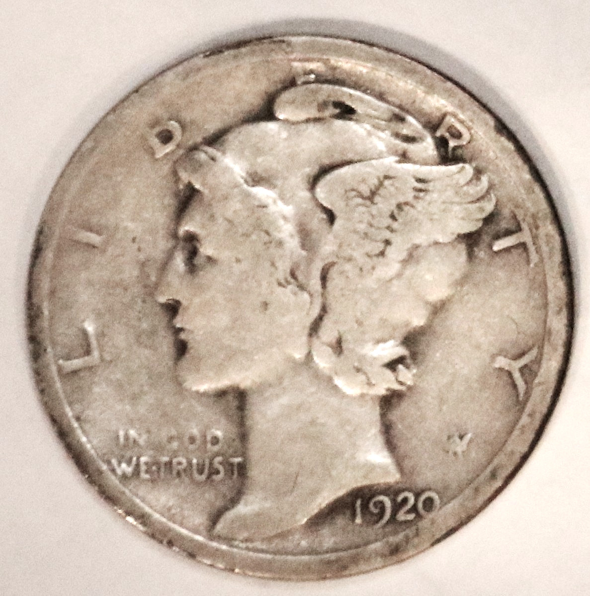 1920-S Mercury Dime - Very Good - #5891ED FREE SHIPPING