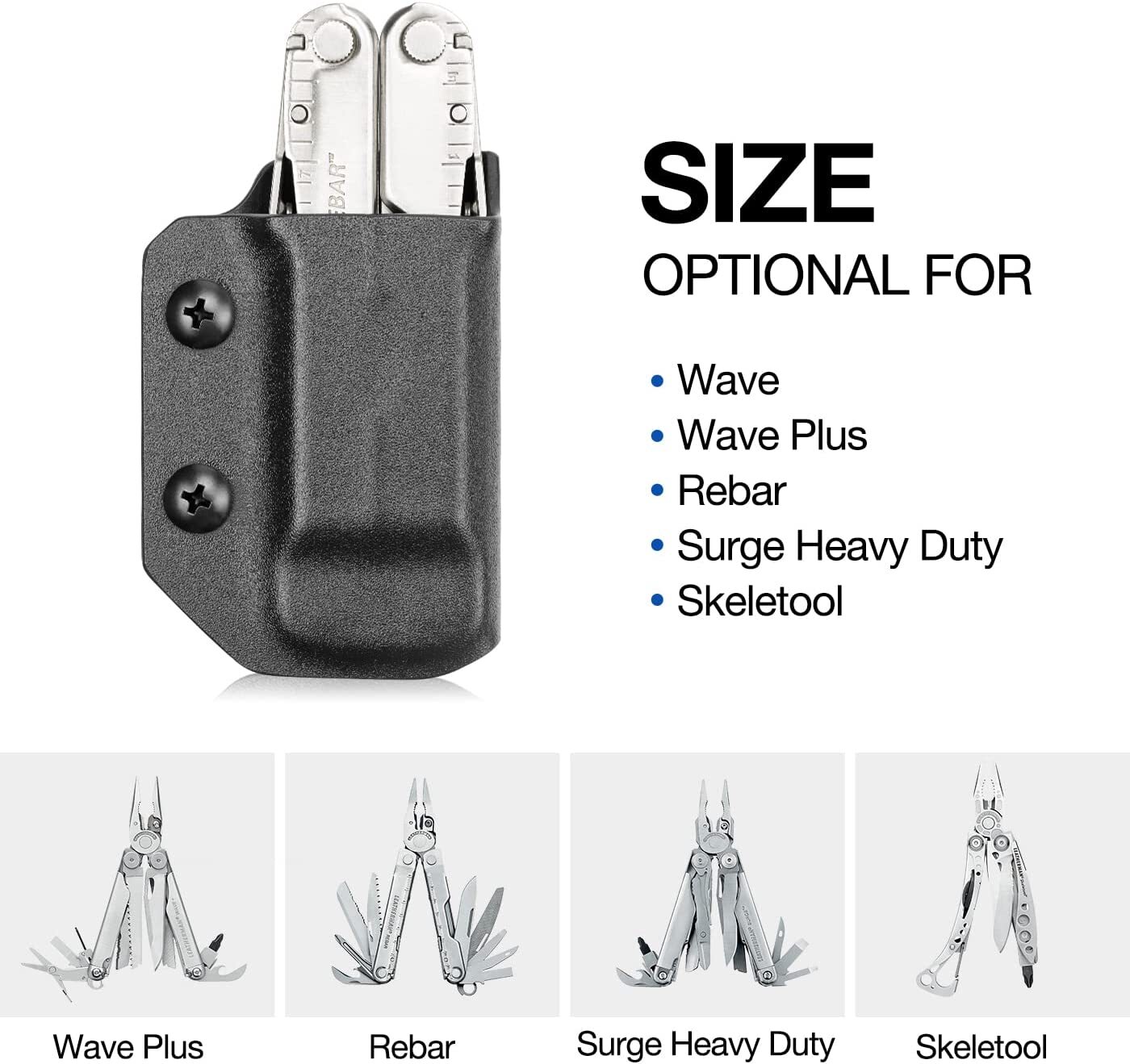 Kydex Sheath for Wave Plus&Wave, Multitool Pouch for Leatherman Wave&Wave Plus