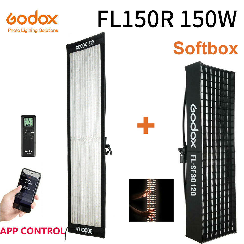 Godox FL150R 150W Flexible LED Video Light Rollable Cloth Lamp Honeycom Softbox
