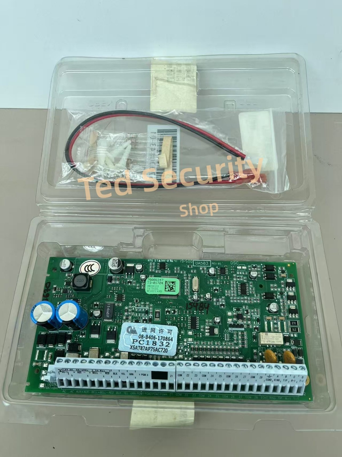 DSC PC1832 PowerSeries 8-32 Zone Alarm System Motherboard PC1832PCB Board Only