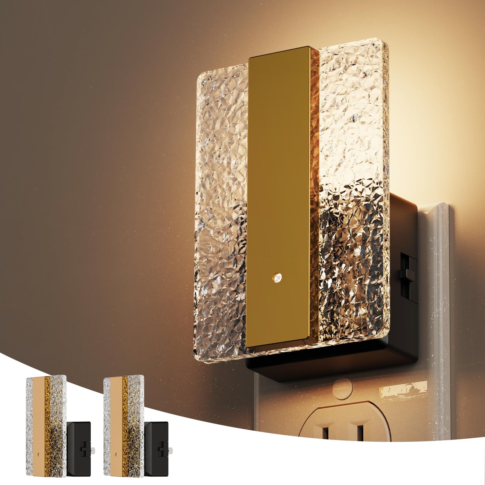 Night Lights Plug Into Wall, 2 Pack Night Light with Dusk-to-Dawn Sensor, Dim...