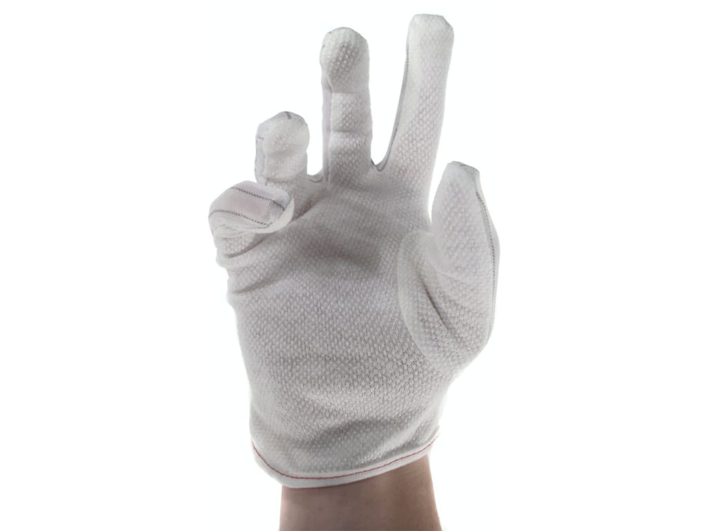 Botron B6823L - ESD safe PVC dot gloves (pack of 10 pairs) - large (8')