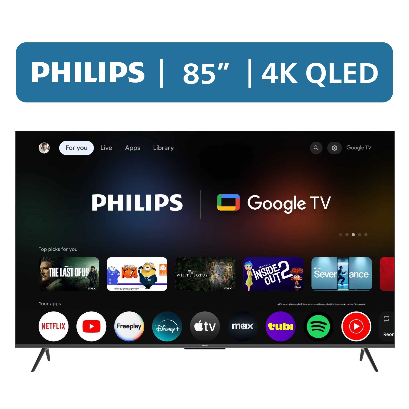 Onn 4K Pro Streaming Device Google TV, 32GB, Dolby Vision, Ethernet