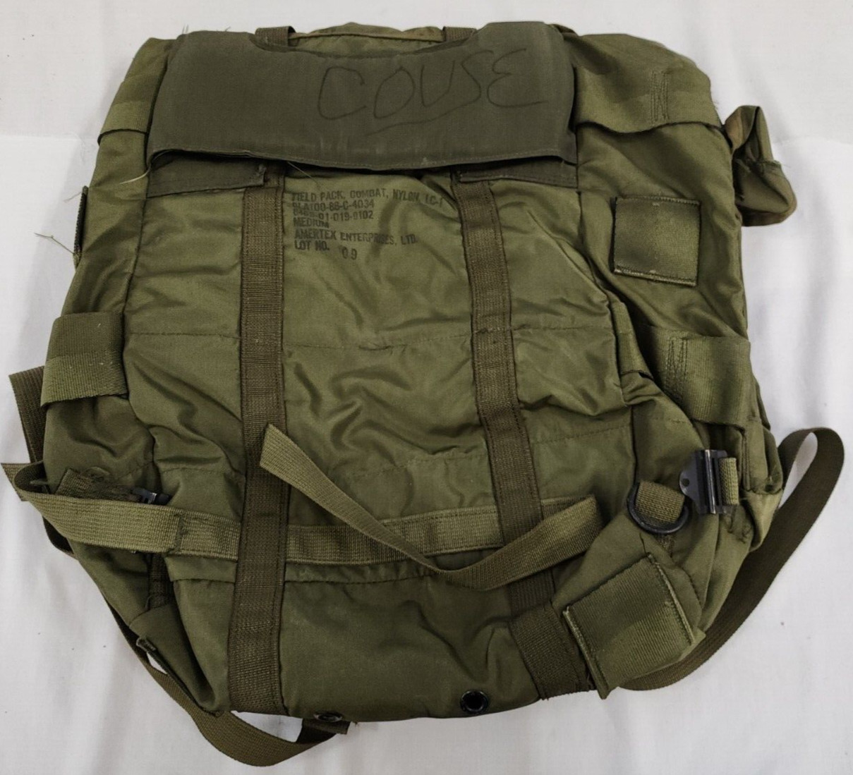 Field Pack Combat Nylon Medium LC-1 No Straps, Pads or Frame OD Green BPS #3