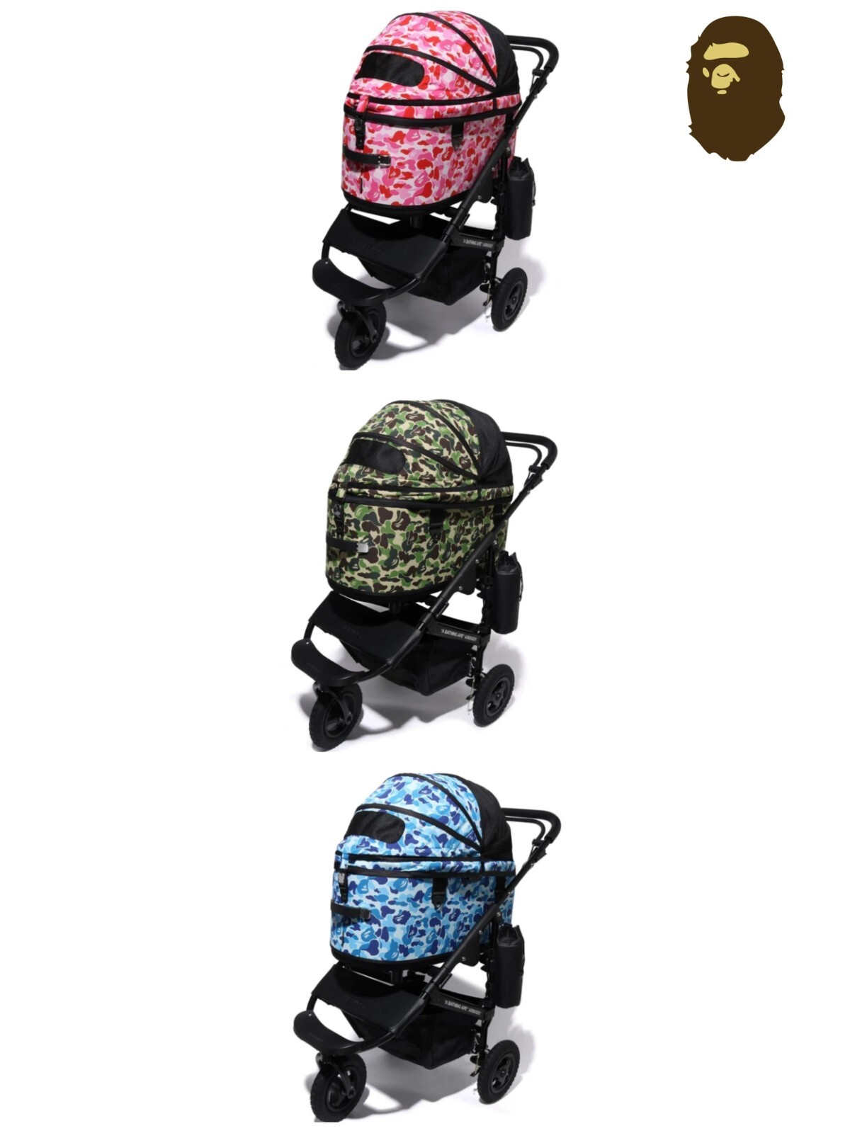 [BAPE x AIRBUGGY] ABC CAMO DOME3 LARGE Dog car A BATHING APE