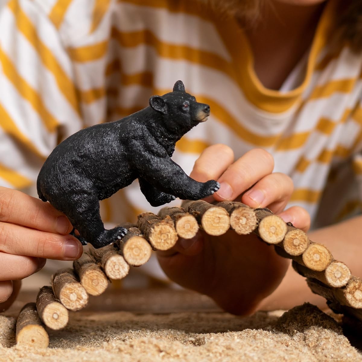 Schleich American Black Bear Toy Figure Wild Life Educational Play for Kids 3+