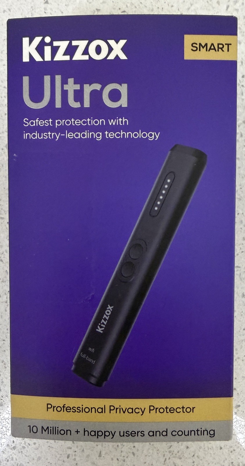 Kizzox K9 Ultra Black Portable Wireless Privacy Hidden Camera Detector Open Box