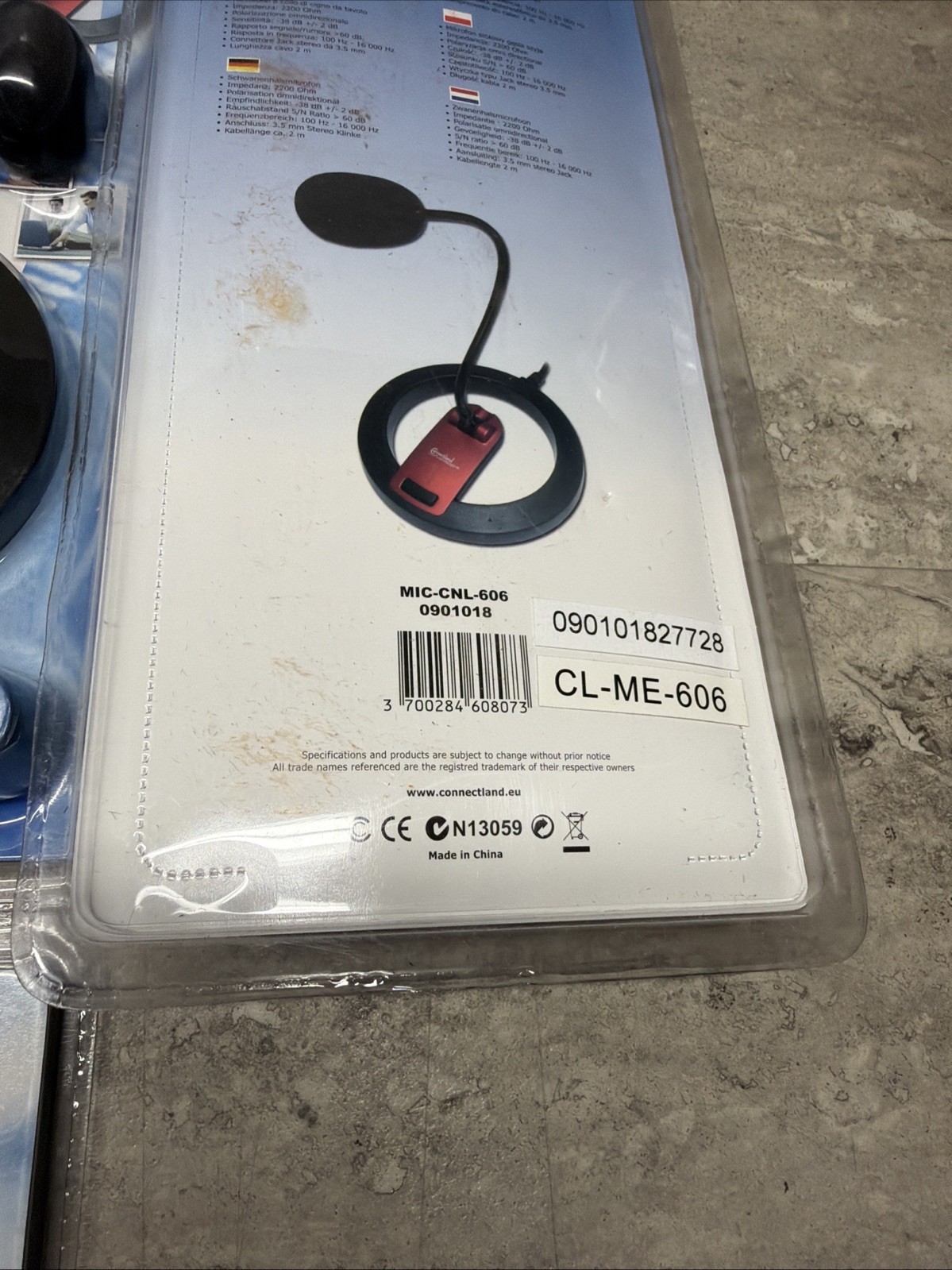 Lot Of 19 Connectland MIC-CNL-606 CL-ME-606 Multimedia Desktop Microphone, New