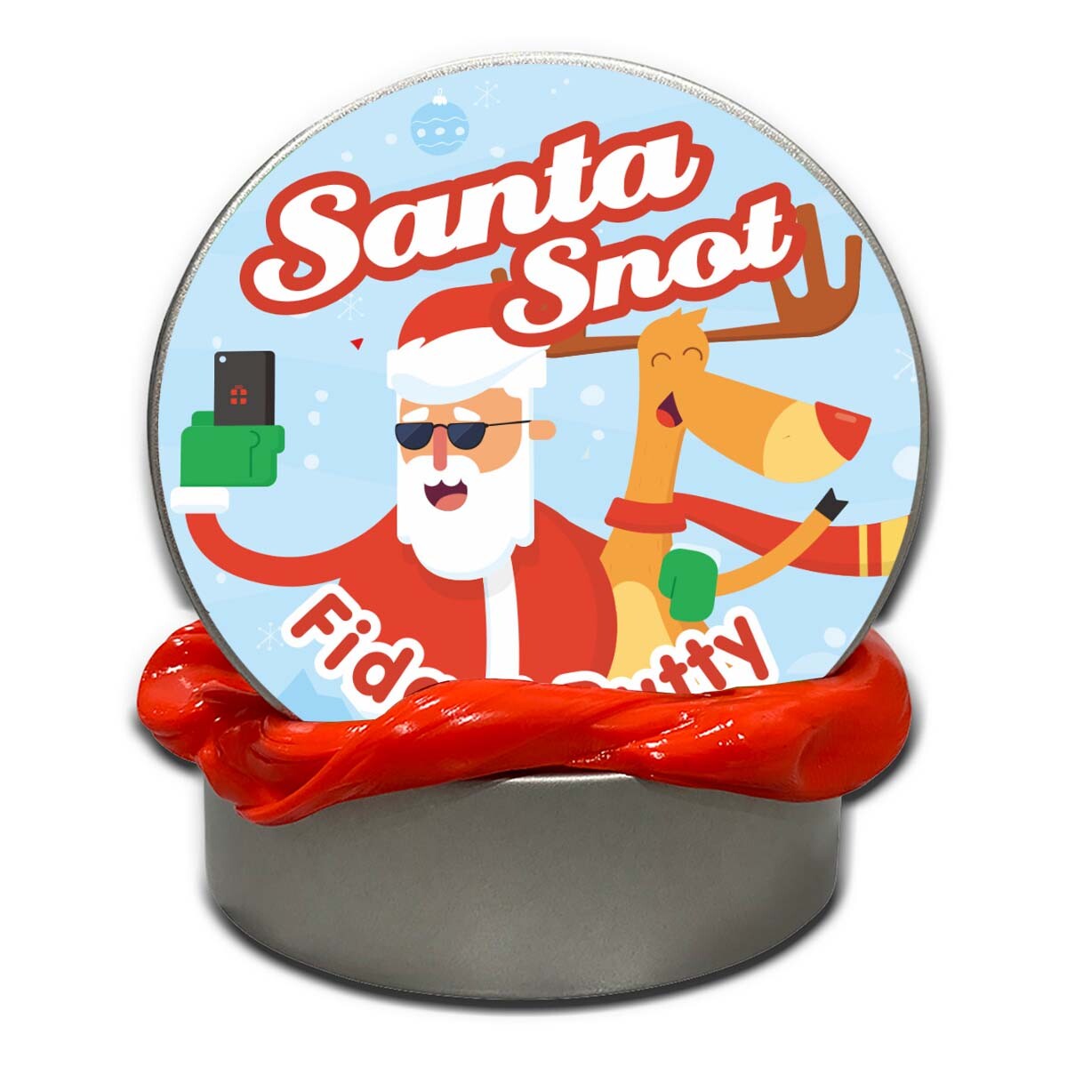 Santa Snot Fidget Putty - Funny Stocking Stuffers for Kids, Cute Red Stress Toy