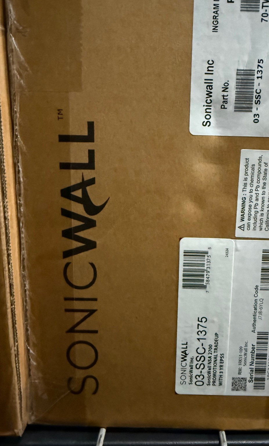 SonicWall NSA2700 PRIMARY Appliance | 3YR EPSS | 03-SSC-1375 | FAST SHIP