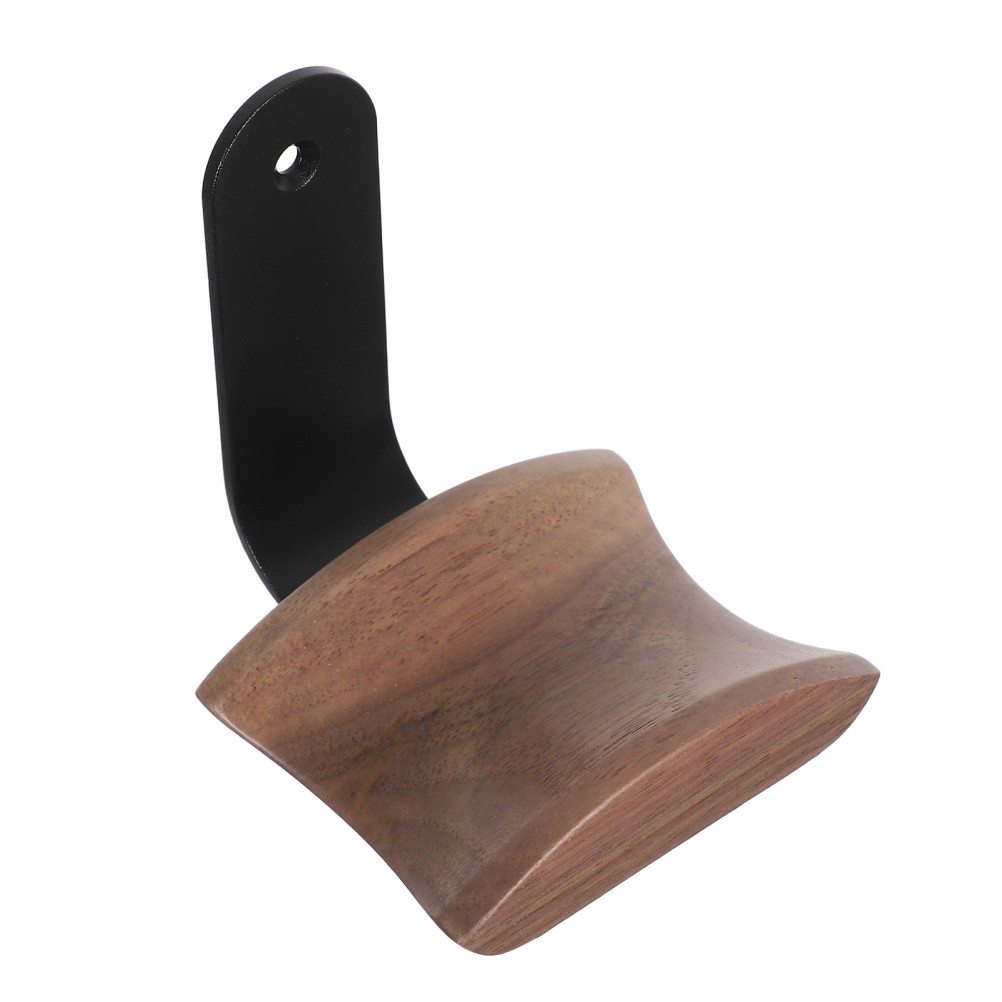 Headset Stand: Wood Headphone Wall Hanger - Space-Saving Headset Stand For