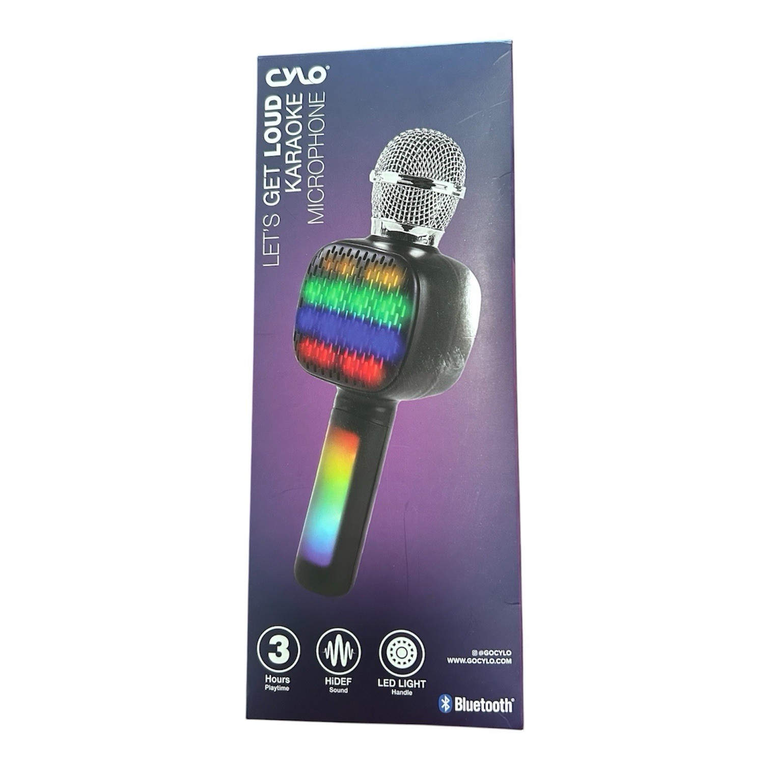 CYLO Let’s Get Loud Bluetooth LED Karaoke Microphone