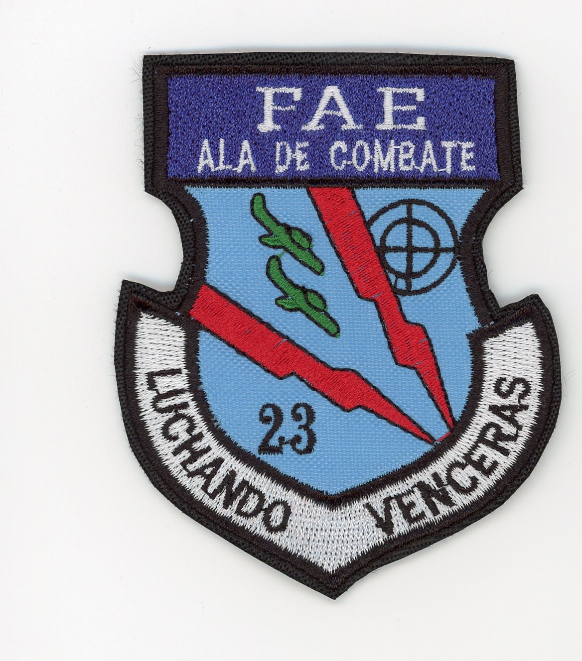 PATCH ECUADOR 23RD COMBAT WING LAGO AGRIO AFB A-29B SEW ON PARCHE