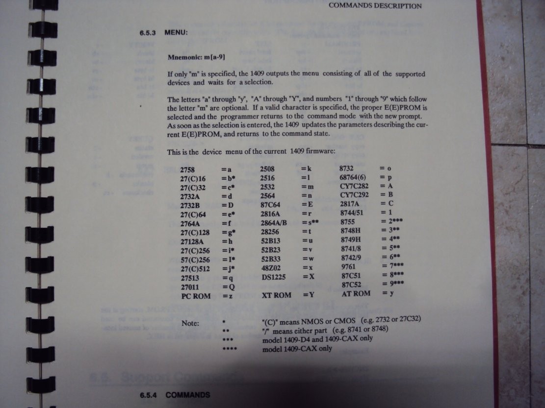 B&C Microsystems 1409 Vintage EPROM / Microcontroller Programmer built in menu