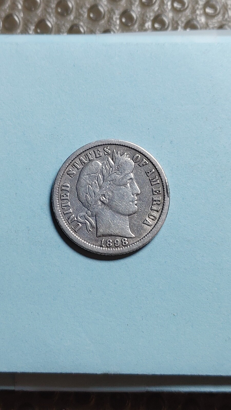 1898 O Barber Silver Dime VF Details Cleaned, Rim Hit                       V700