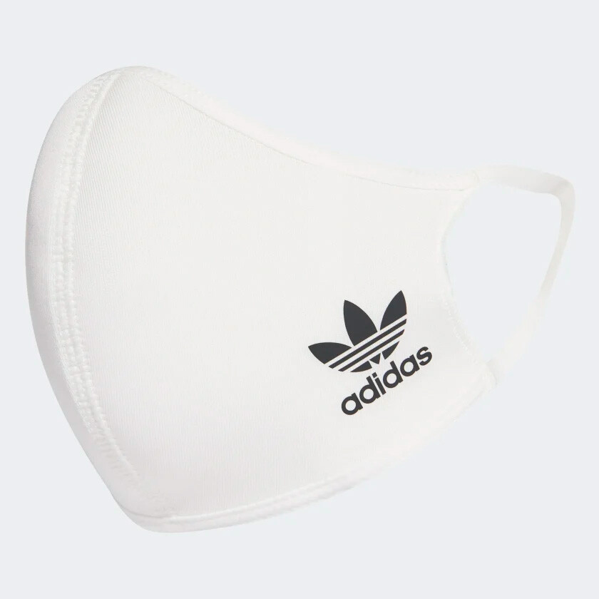 Adidas Original Unisex Face Covers Facemasks 3-Pack, White, Size M/L, HB7850