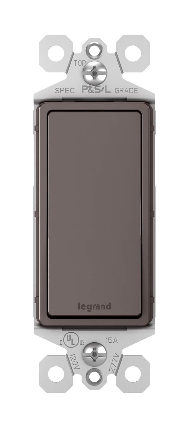 *5 Pack* Legrand Radiant TM873CC10 15 Amp Rocker Wall Switch, 3-Way Decorator