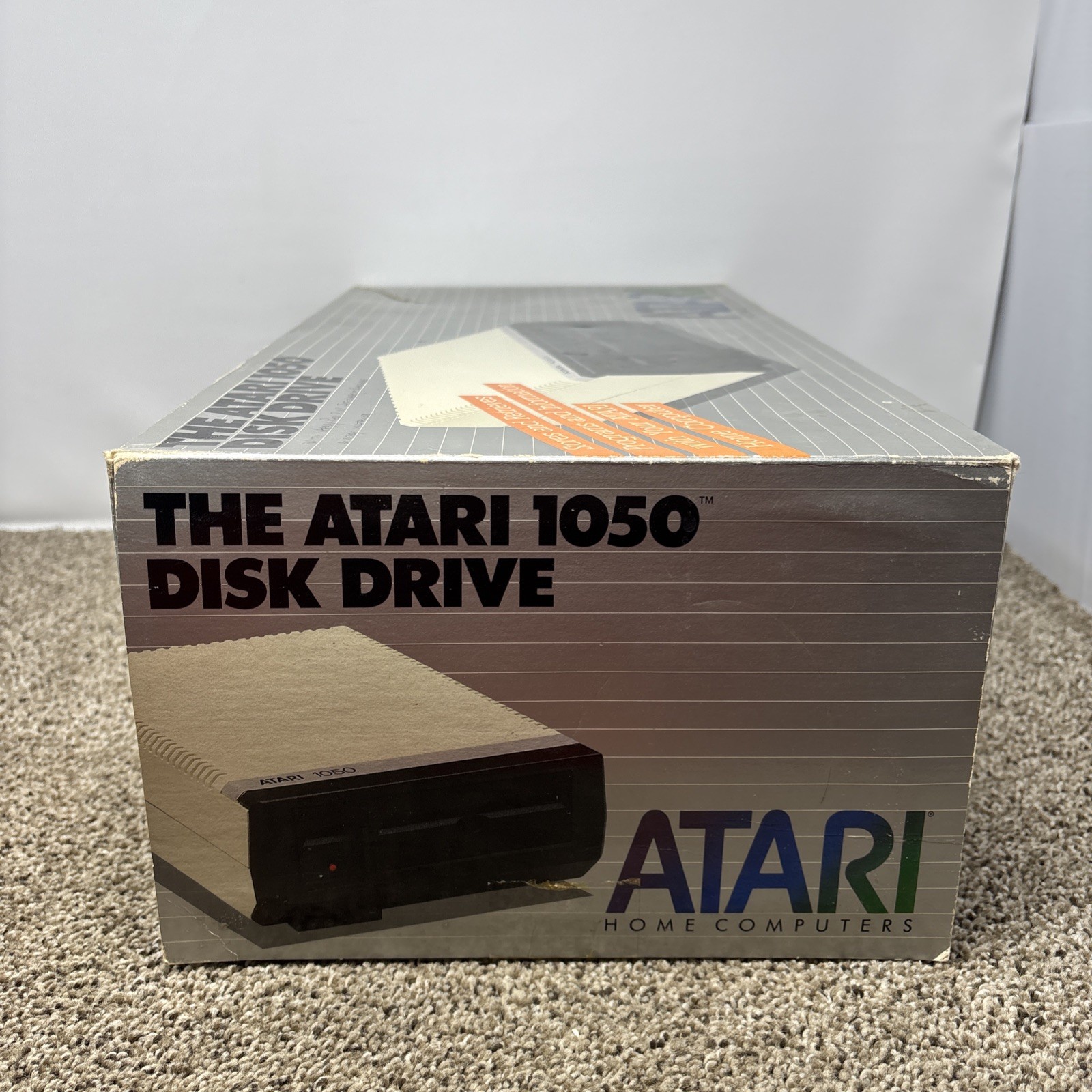 Atari 1050 Floppy Disk Drive Tested With All Cables Power And Data SIO In Box