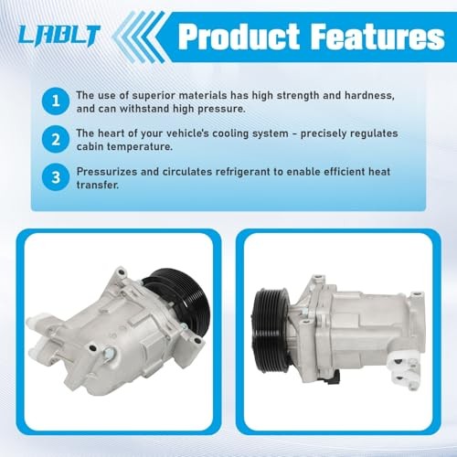A/C Compressor Replacement for Versa 2007-2012 Replacement for Tiida 2007-2015