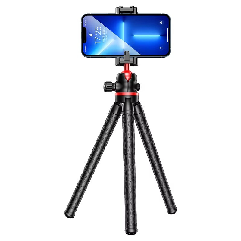 Flexible Octopus Tripod DSLR Camera Smartphone Mount With Clip Holder