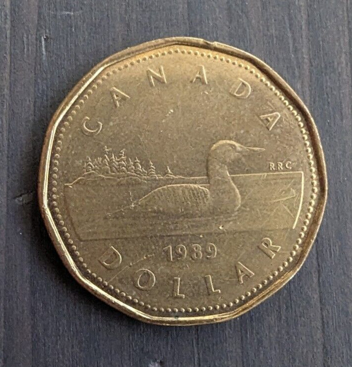 1989 Canadian One Dollar (Loon) Coin- Elizabeth II