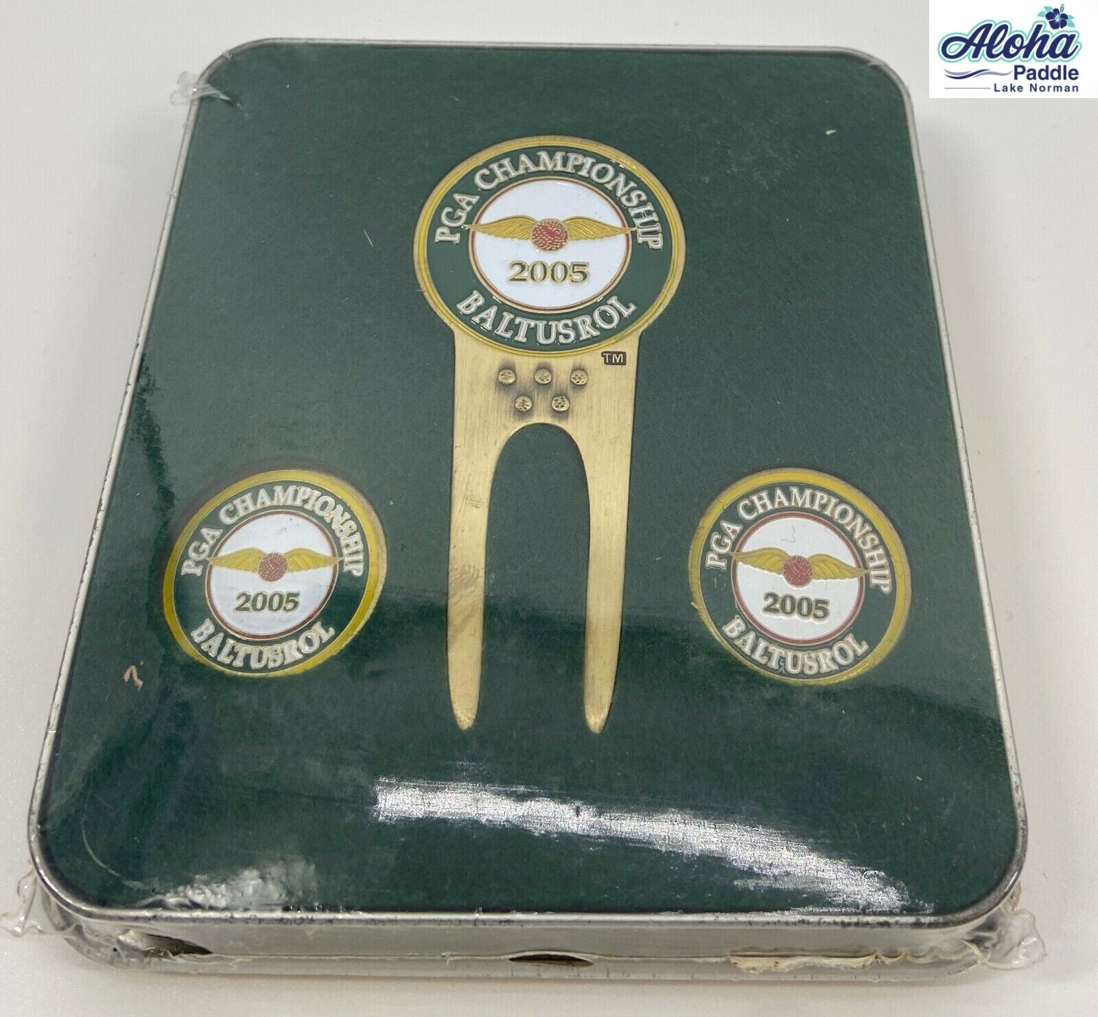 GOLF DIVOT REPAIR TOOL SET 1 Tool 2 Ballmarkers PGA CHAMPIONSHIP 2005 BALTUSROL