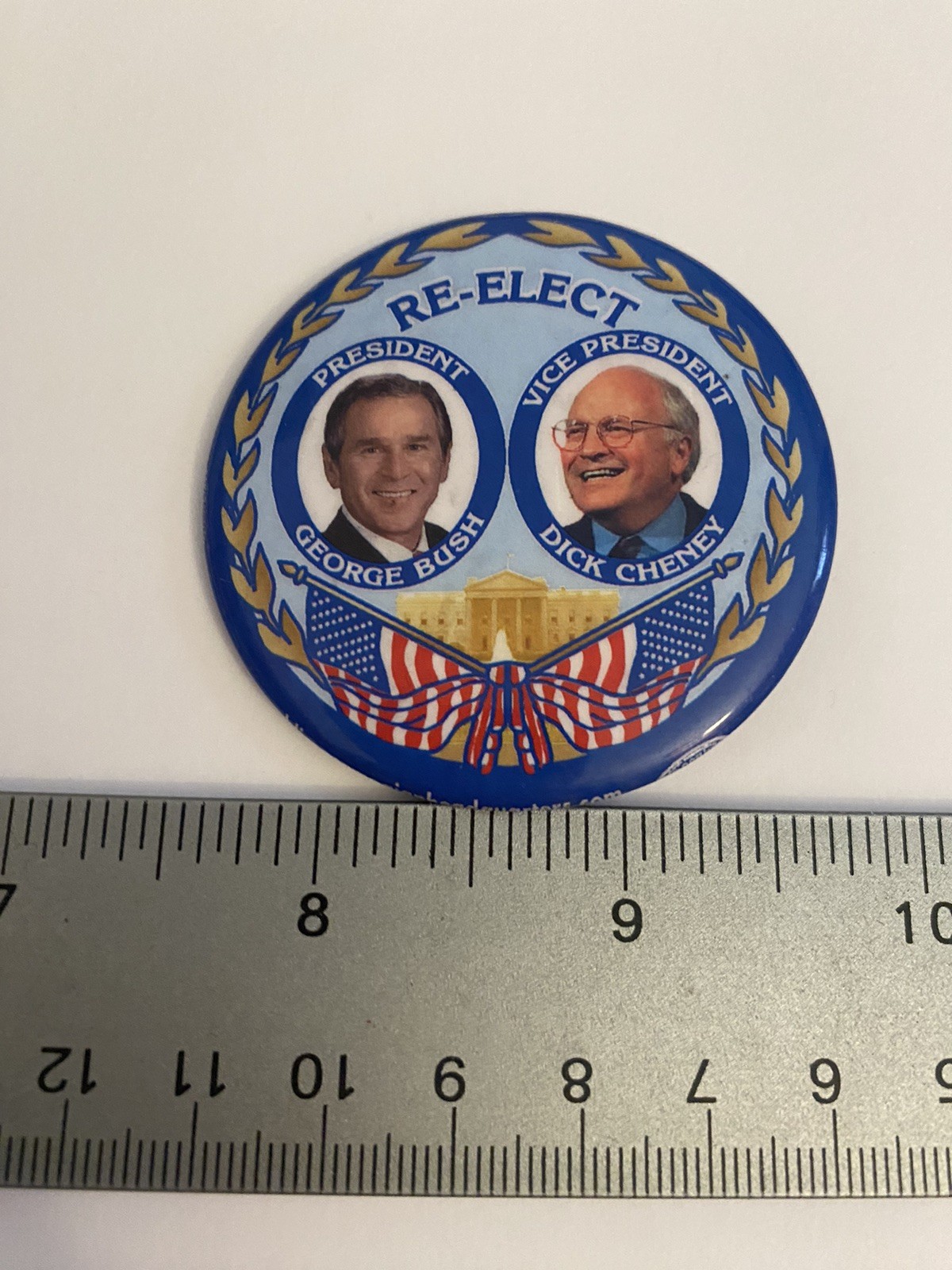 Re-Elect Bush Cheney Pin Back Button P211