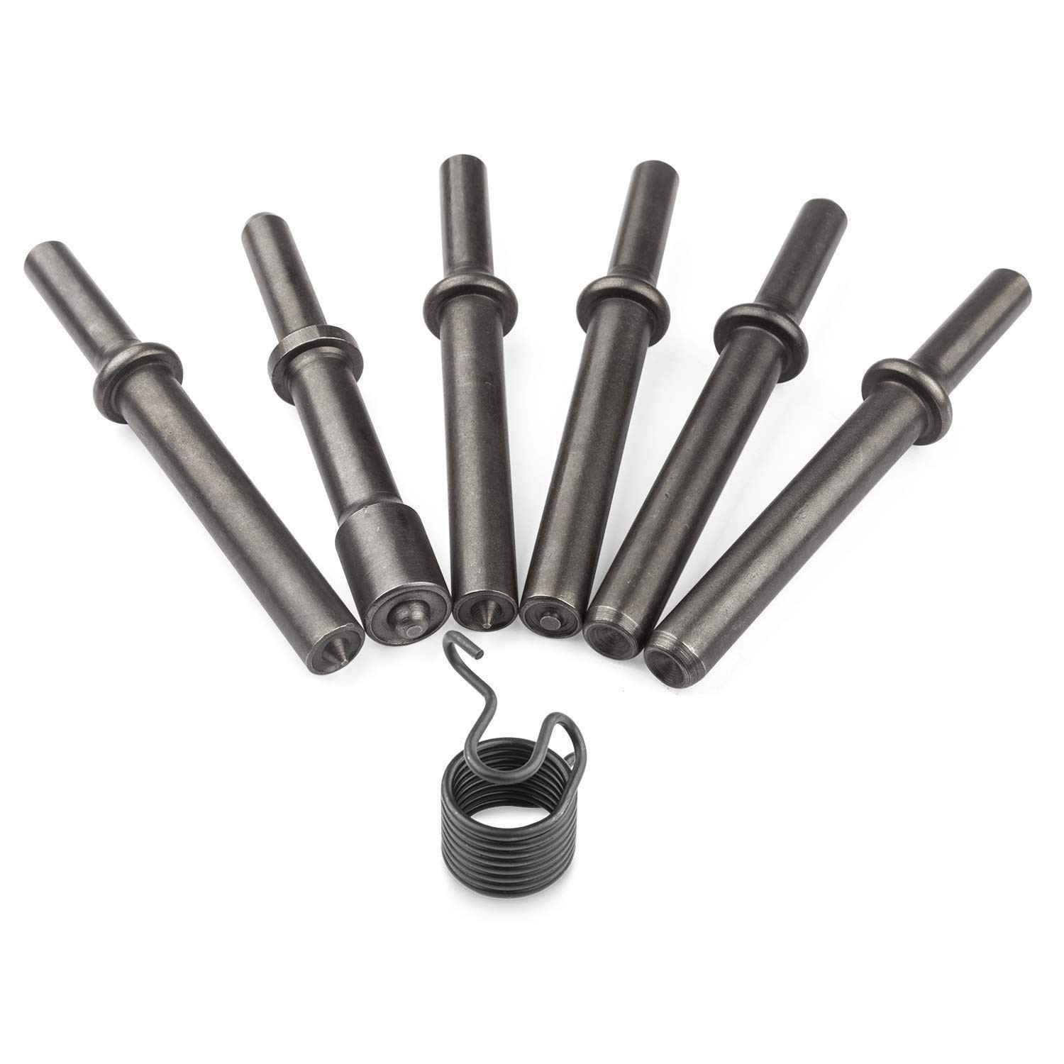 7 Pcs Air Hammer Rivet Bit Set, 0.401 Shank Smoothing Pneumatic Air Rivet Hamme
