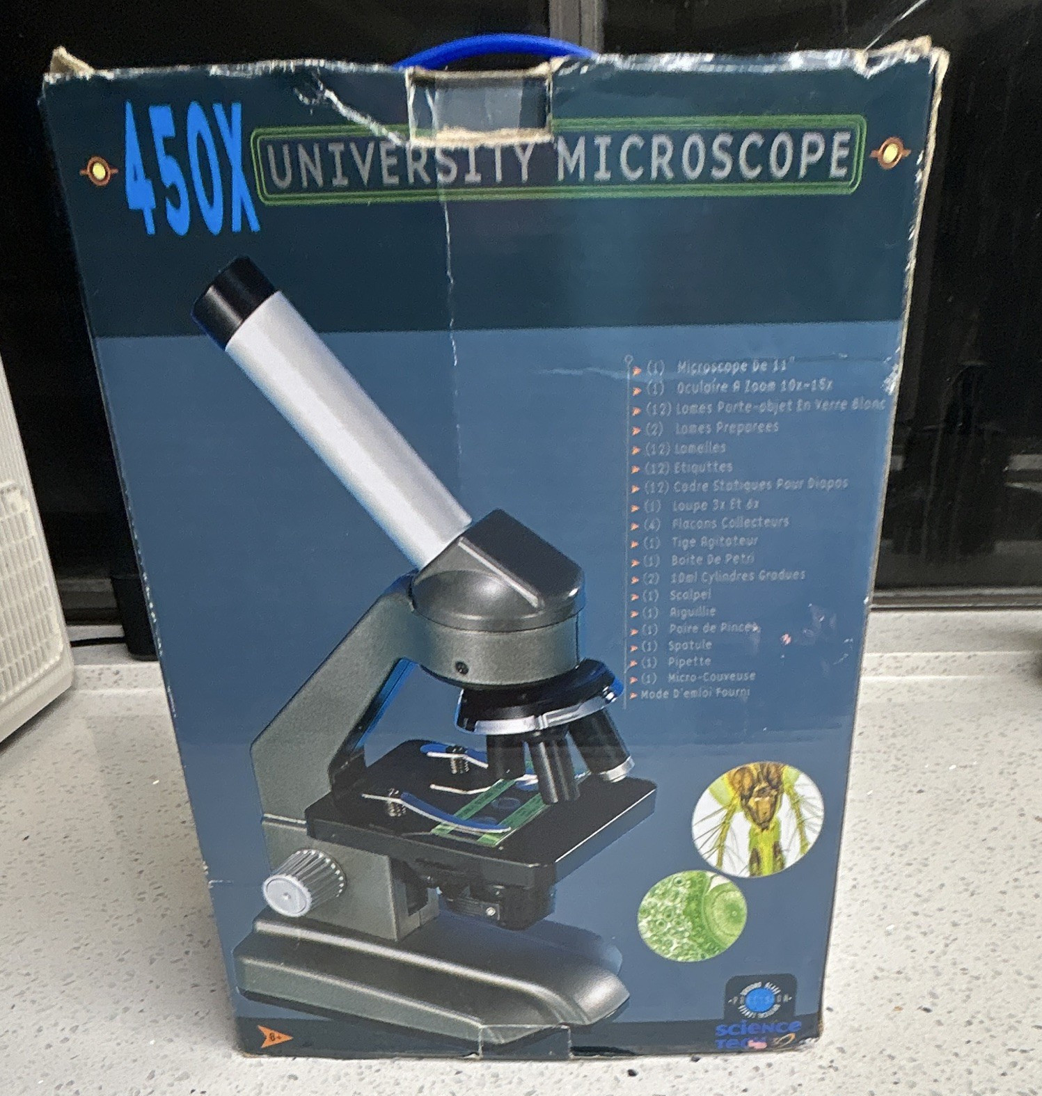 Science Tech 450X University Microscope Educational Kit for Ages 8-Adult