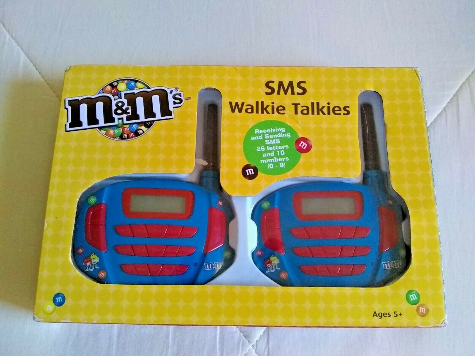 Official Licensed M&M's SMS WALKIE TALKIES SET of TWO TESTED