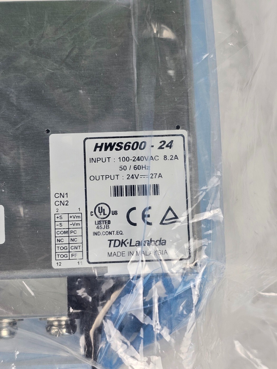 TDK-LAMBDA POWER SUPPLY HWS600-24