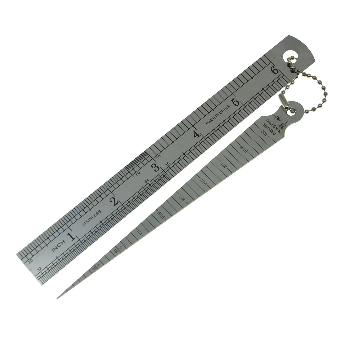 Stainless Taper Gage and Double Sided Ruler Inch/Metric Guitar Luthier Tool