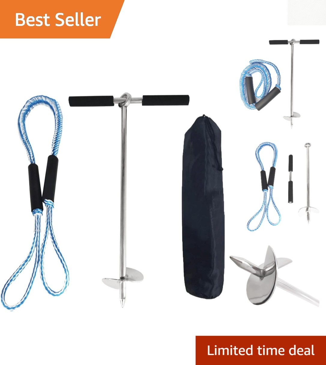 316 Stainless Steel Screw Anchor with Foam Grip – Your Reliable Beach Companion