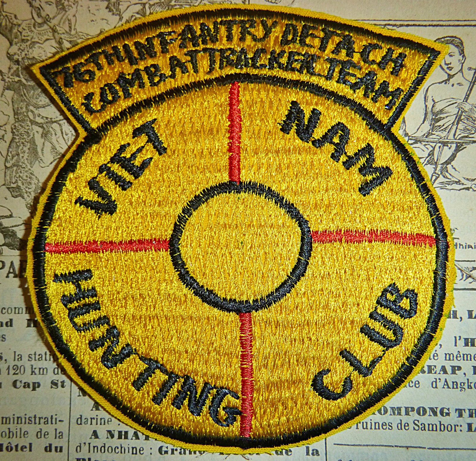 Large Patch - 76th Combat Trackers - MACV-SOG Hunting Club - Vietnam War - D.936