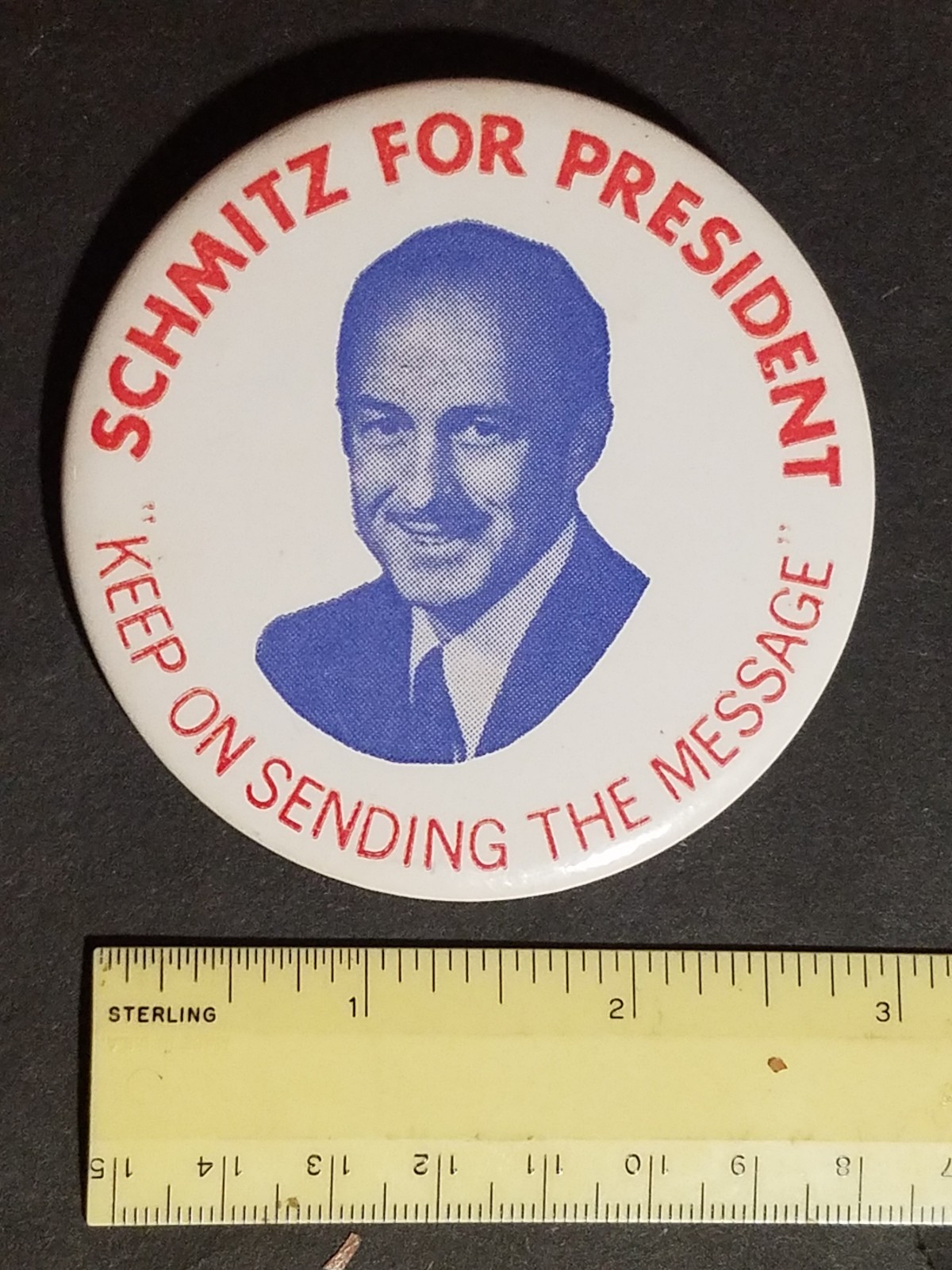 Schmitz for President Pinback Button