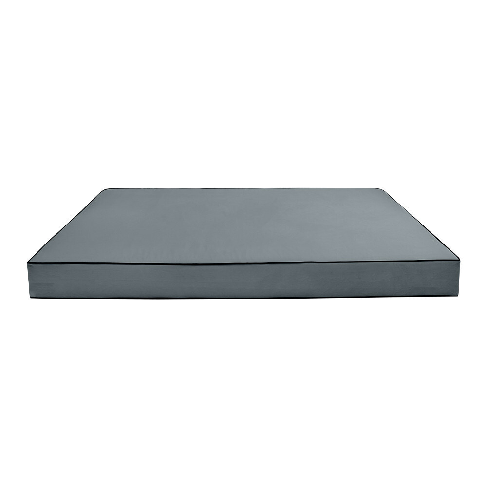 Contrast Pipe 6" Twin 75x39x6 Velvet Indoor Daybed Mattress |COVER ONLY|-AD347