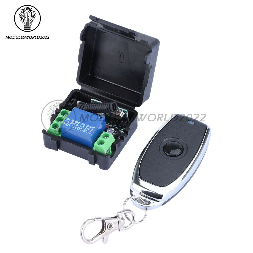 433MHz DC12V Relay 1CH 2CH Wireless RF Door Remote Control Switch Transmitter